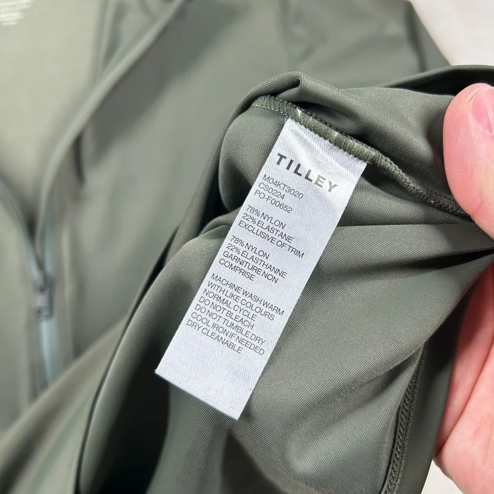 Tilley Sun Shirt Mens XL Packable Adventure UPF Stretch Top Performance Olive